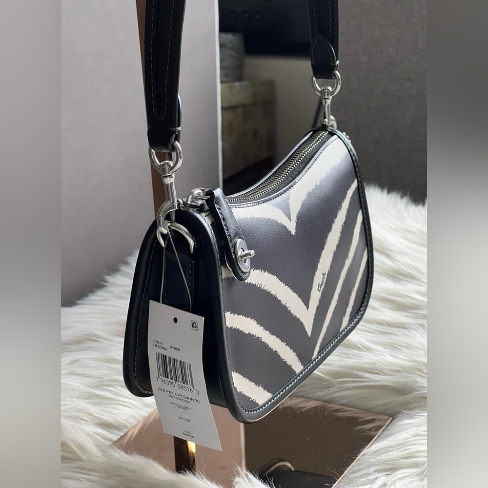 CM514 - Coach Swinger 20 with Zebra Print - Picture 2 of 12